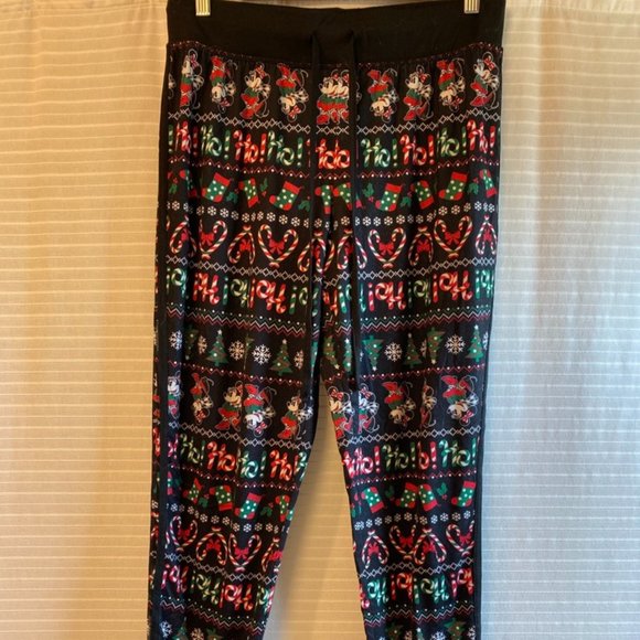Disney Minnie Mouse Christmas Pajamas Jogger Pants - Picture 1 of 3